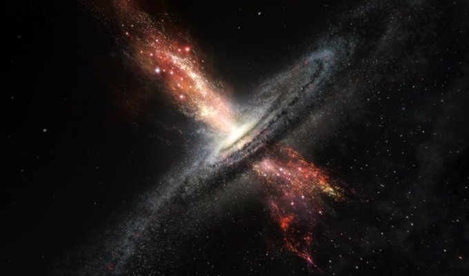 Из вещества в окрестностях сверхмассивных чёрных дыр рождаются звёзды (2 фото)