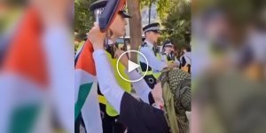 Неожиданный эпизод на протестной акции в Великобритании