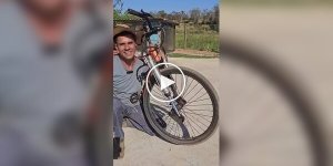 Бразилец собрал велосипед, который ездит на сжатом воздухе