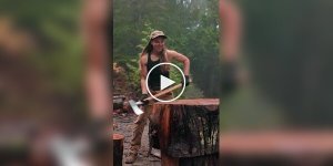 Красота с топором: канадка, которая впечатляет силой