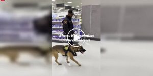 Служебный пес узнал своего первого хозяина и моментально растаял