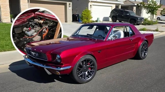 Американец скрестил классический Mustang с электрической Tesla Model 3 (7 фото + 1 видео)