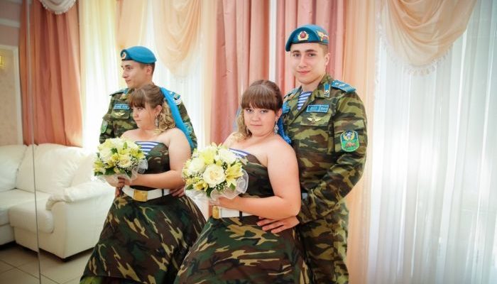 В Омске сыграли свадьбу в стиле ВДВ (5 фото)