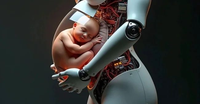 В Китае создают гуманоида, способного выносить и родить ребёнка (5 фото)