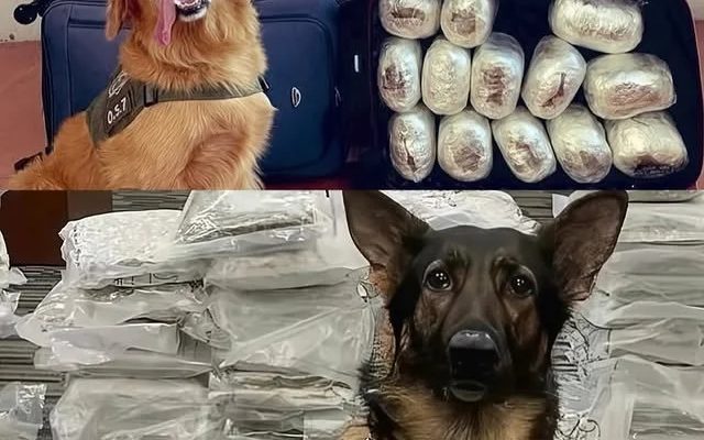 Полицейские собаки хвастаются своими находками (11 фото)