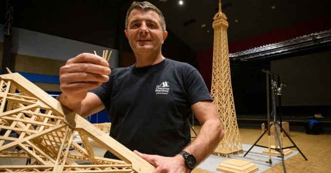 The Frenchman spent 8 years assembling the Eiffel Tower from matches, but never became a record holder (5 photos + 1 video)