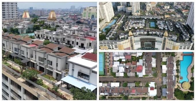 A residential complex was built on the roof of a shopping center in Jakarta (5 photos + 2 videos)