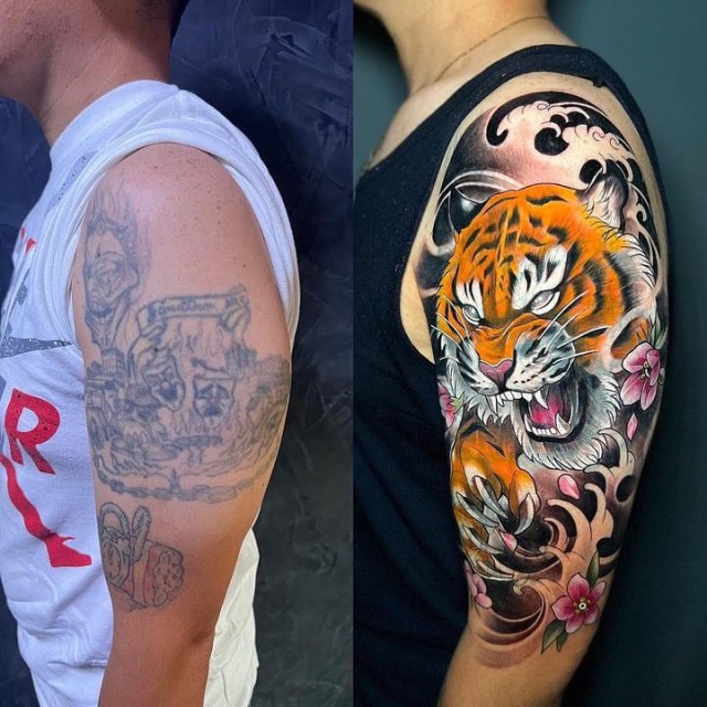 "До и после": старые татуировки, которым подарили новую жизнь (15 фото)