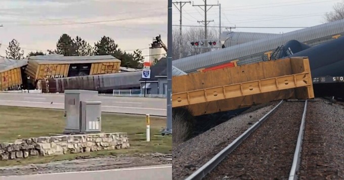 Another train derailed in Ohio (3 photos + 1 video)