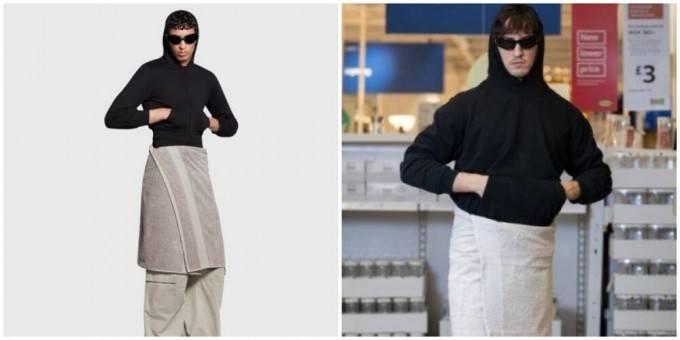 IKEA пошутила над Balenciaga и представила свою юбку-полотенце (4 фото)