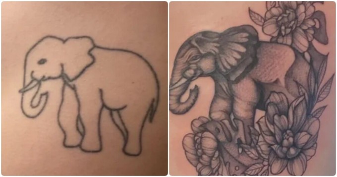 14 человек, которые обновили свои татуировки, вдохнув в них новую жизнь (15 фото)